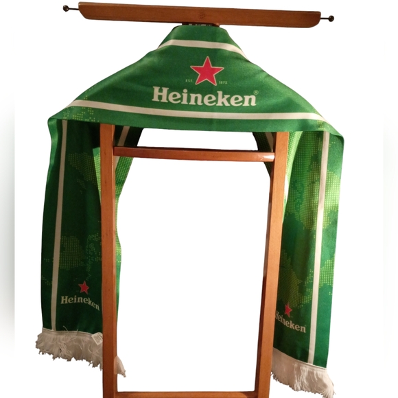 Heineken Beer Scarf Green/red/white Approx. 60 by 7 inches. Memorabilia Unisex - Picture 4 of 6